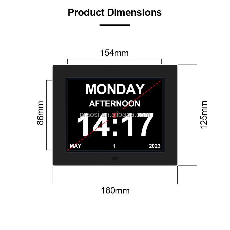 Digital Day Clocks Auto-Dimming Extra Large Day and Date Calendar Dementia Clock for Seniors Elderly Vision Impaired Memory Loss