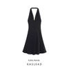 Kaslead New Arrival Women's Clothing Fashion Style Silm Polka Dot Hanging Collar Dress 3321567