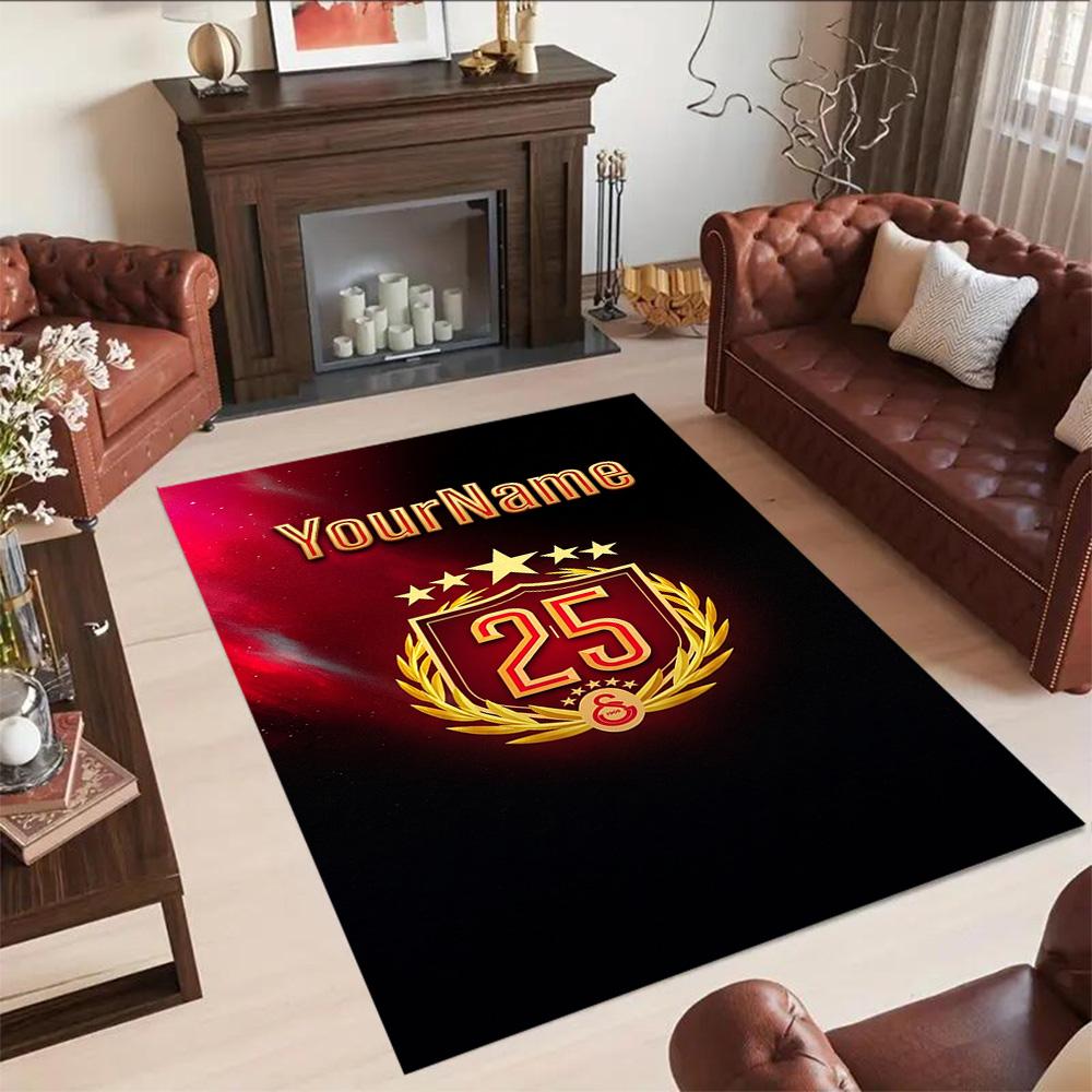Galatasaray 275 Customize Text Area Rug Perfect for Entryway Kitchen Foyer Game Room Anti-slip Rug Office home decor