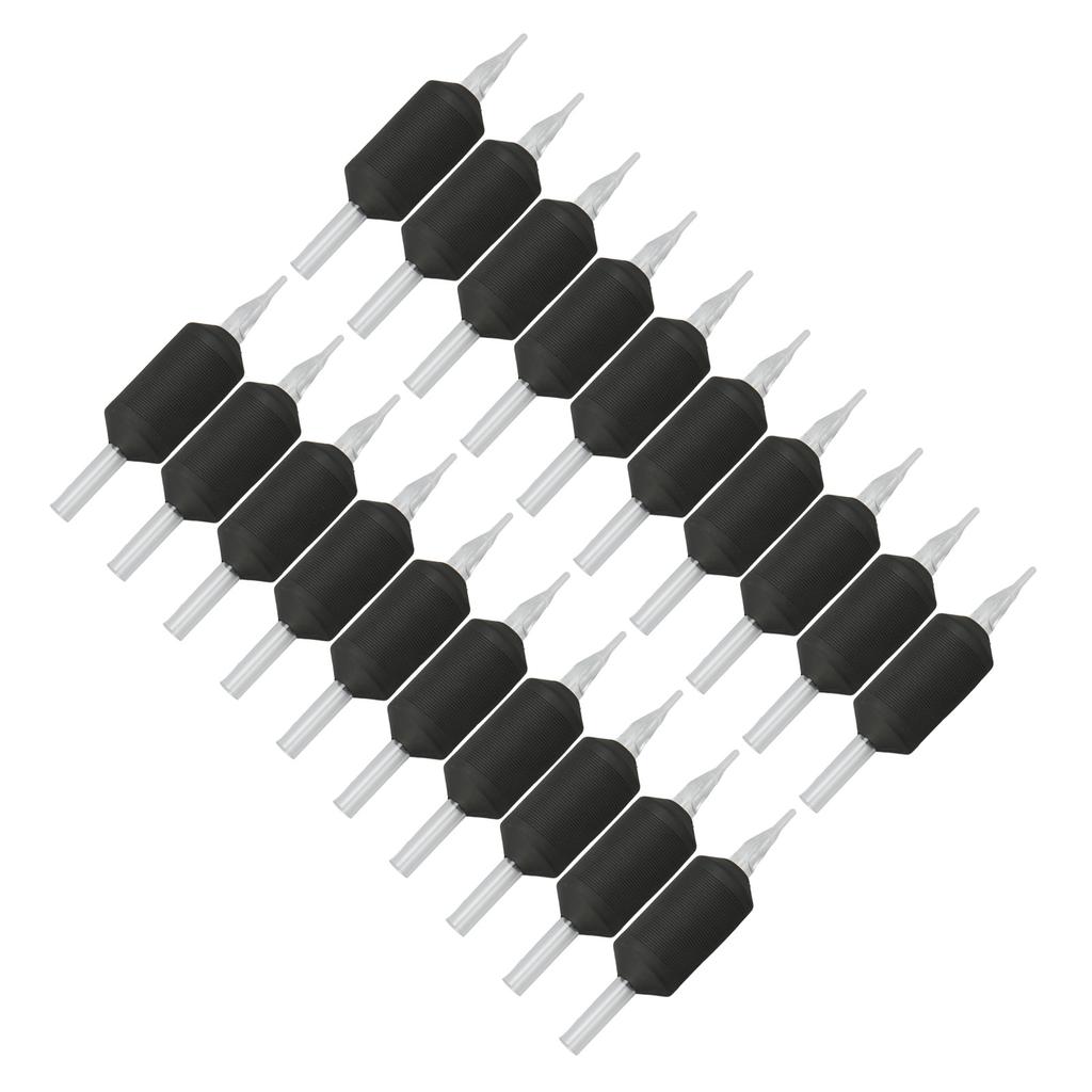 20pcs Tattoo Hand Tube 25mm 5RT Disposable Lightweight Silicone Tattoo Machine Handle Black