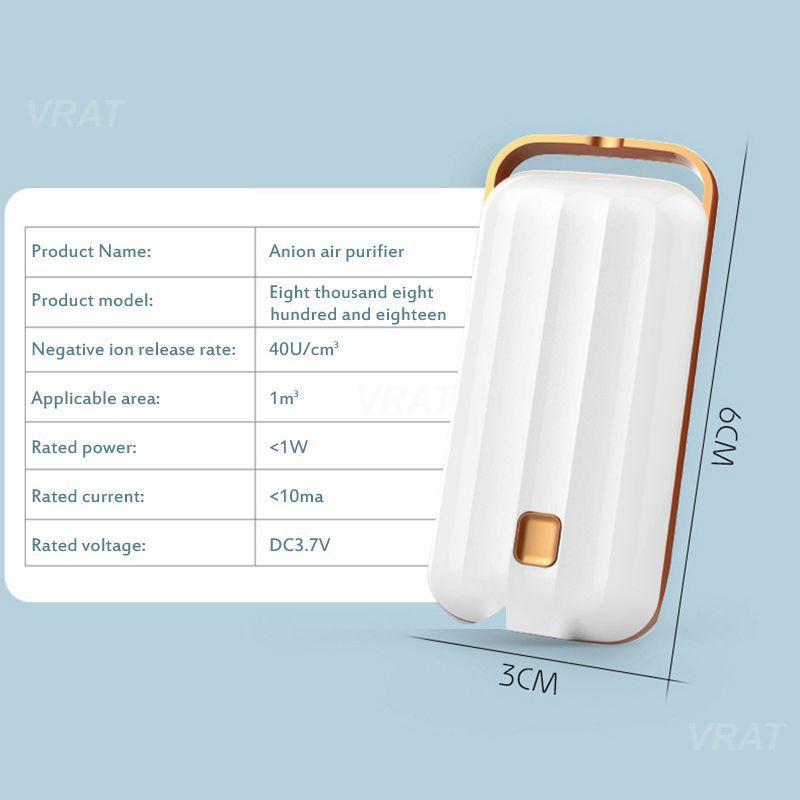 Автомобильный очиститель воздуха с анионами, портативный очиститель воздуха, заряжаемый бытовой отрицательный ионизатор, очиститель воздуха с анионами, освежитель воздуха