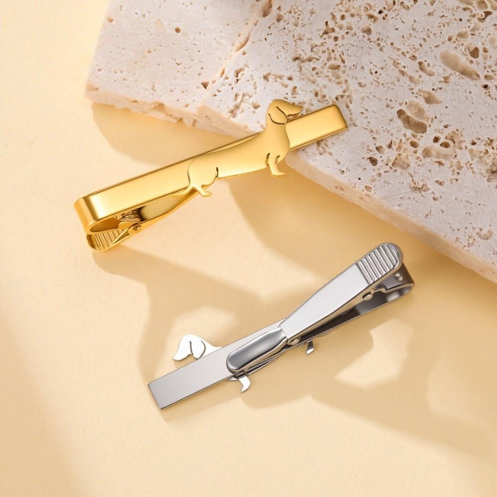 Punk Cat Tie Clip Cute Sausage Dog Necktie Buckle Creative Dachshund Tie Pin  Women Men