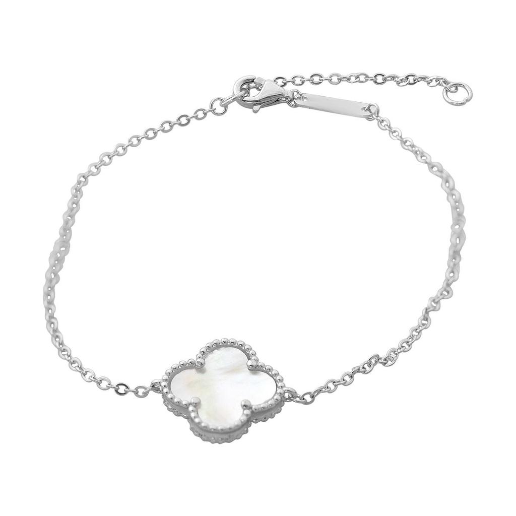 Silver Bracelet with Natural Mother-of-pearl, Product Weight 2.4 G (60002086)
