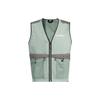 Utility Vest Color Block V-Neck Zip Outdoor Sports Men Vests Silver Gray Green IN2224