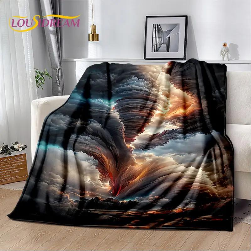 3D Natural, Tornado, Cloud Soft Plush Blanket, фланелевое одеяло, плед для гостиной, спальни, кровати, дивана, пикника, детей, офиса