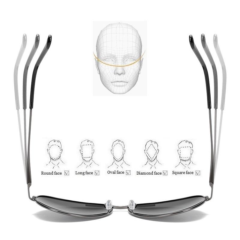 Luxury Pochromic Pilot Polarized Sunglasses Men Women Driving Chameleon Sun Glasses Change Color Day And Night UV400 Eyewear