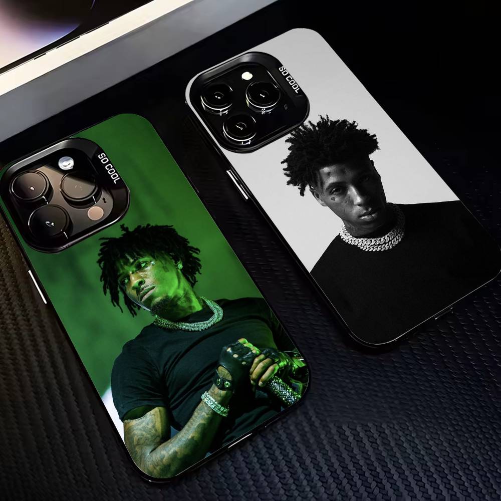 Rapper YoungBoy Never Broke Again Phone Case For iPhone17 16 15 14 13 12 Pro Max Grey Black Matte Laser Metallic Aurora Funda
