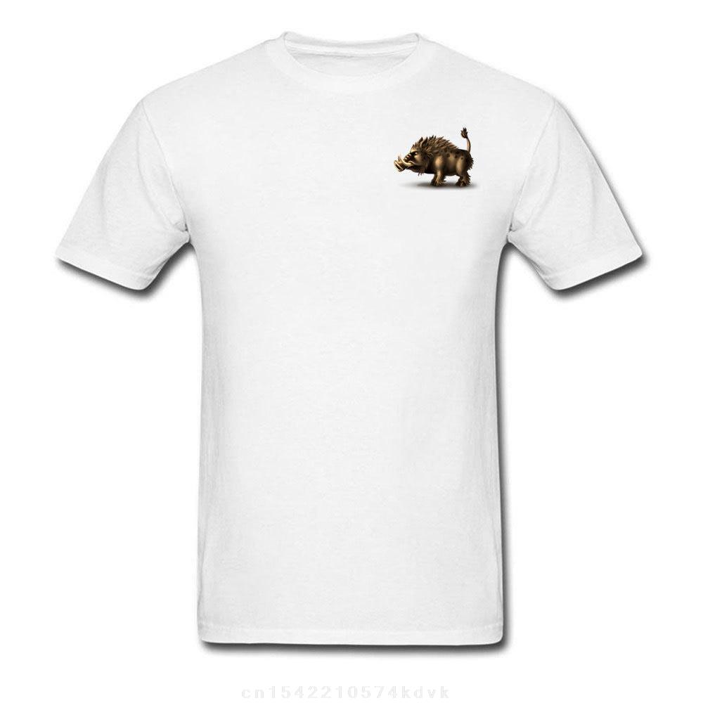 Orange Color T Shirts For Guys Animal Boar Tshirts Print Cotton Tops Shirts On Sale Crewneck Comfortable Tee Shirt Top Quality