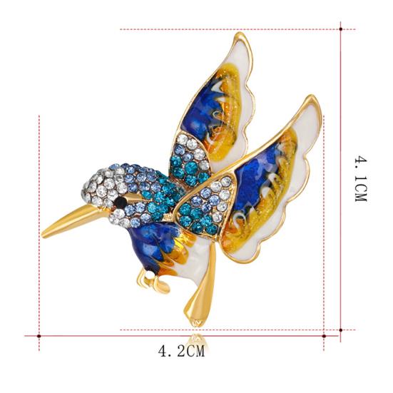 Fashion Bird Rhinestone Alloy Women's Brooch Pin Dress Sweater Clothes Ornament