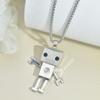 Creative Movable Robot Necklace Trendy Versatile Cartoon Men'S And Women'S Sweater Chain Accessories Pendant