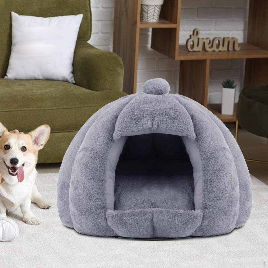 Semi Closed Cat Nest Autumn Winter Bed Kennel Shelter Pet Pets Cave for Kitten Hamster