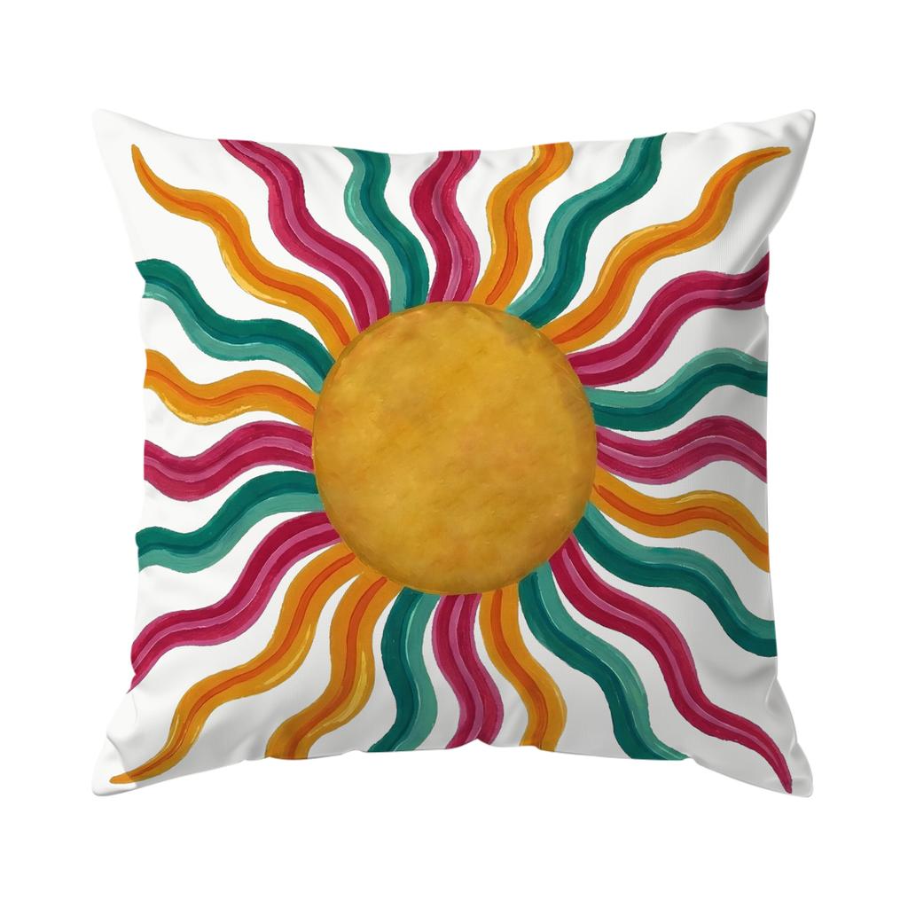 1,4 Pcs Vibrant Cactus And Desert Single-Sided Printed Pillowcase Cushion Cover,Suitable For Living Room,Bedroom,Car Decoration