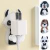 Plastic Cartoon Plug Hanger Self Adhesive Socket Storage Rack Animal Wall Plug  Bathroom