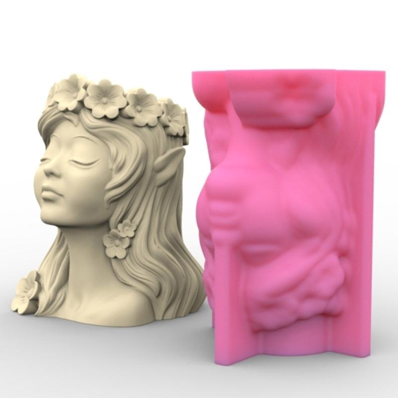 Венок для девочек, держатель для ручек, силиконовые формы, форма для украшения стола, инструмент для изготовления пластырей, форма для сочного горшка, легко моется