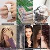 Beige Silicone Scalp Exfoliator, Shampoo Brush & Hair Scalp Massager for Dandruff Removal & Scalp Care