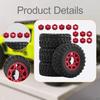 4 Pieces 1/10 RC Short Course Truck Tires and Wheels Accessory Rubber Sturdy Portable Car Part