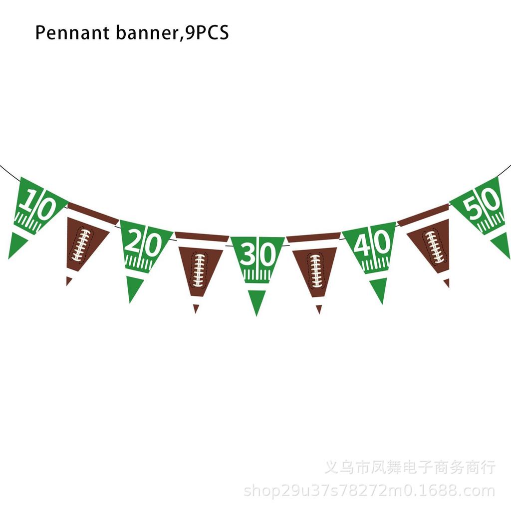 Super Bowl Football Kids Party Supplies Tableware Tablecloth Paper Plates Banners Pennant Decorations