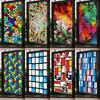 17color European-style Window Film Stained Glass Stickers Transparent Opaque Bathroom Anti-exposure Anti-peeping Window Paper