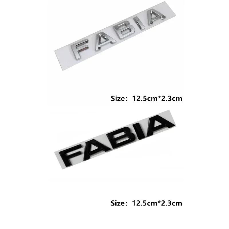 QPZF2 Car Rear Trunk Letters Logo Emblem Sticker for Skoda 4x4 Logo Rapid Octavia Fabia Laura Superb VRS Yeti Kodiaq Karoq Accessories