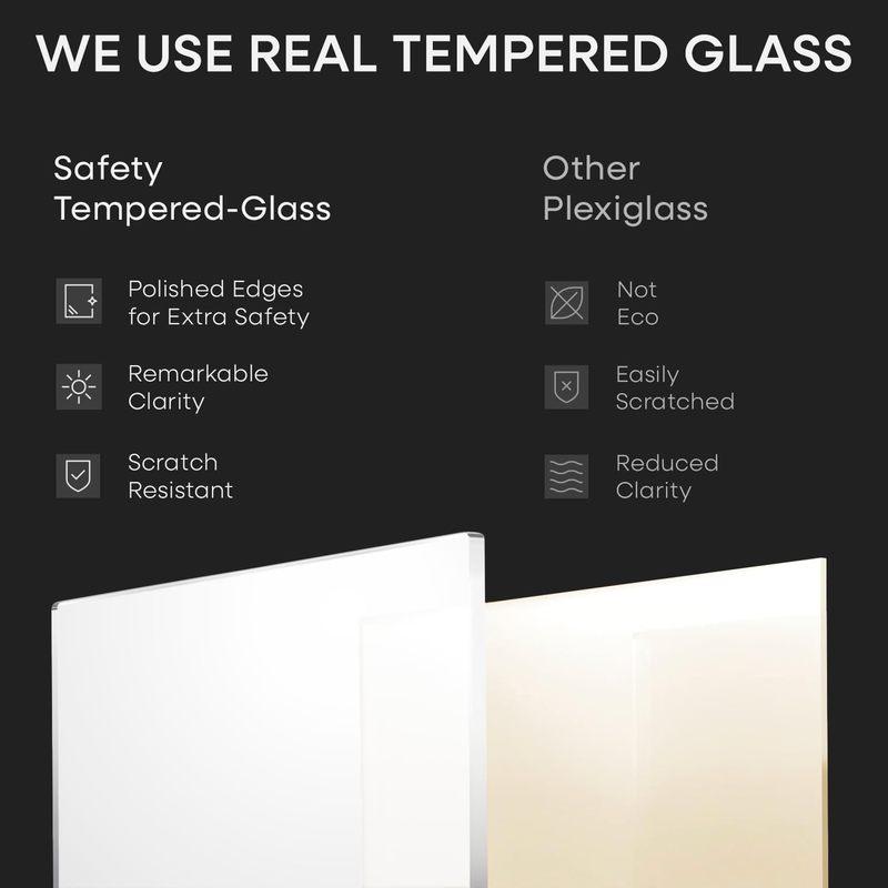 24x30 Poster Frame Black, High End Metal Picture Frame with Mat 18x24, Tempered Glass, Wall Mount