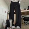 2024 Women's Petite White-Grey Wide Leg Sweatpants: Autumn Loose-Fit Casual Joggers