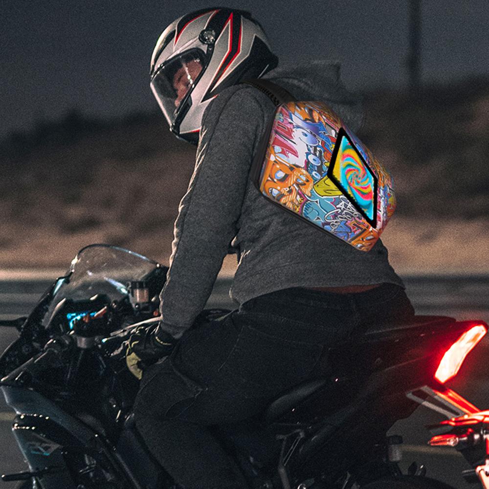 LED Knight Pack Мотоциклетная светящаяся сумка через плечо на одно плечо из твердого материала