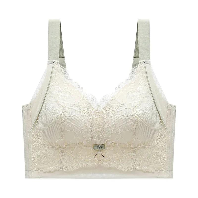 Регулируемый по бокам бюстгальтер для женщин без стального кольца, большая выдвижная грудь, не провисающая полная чашка