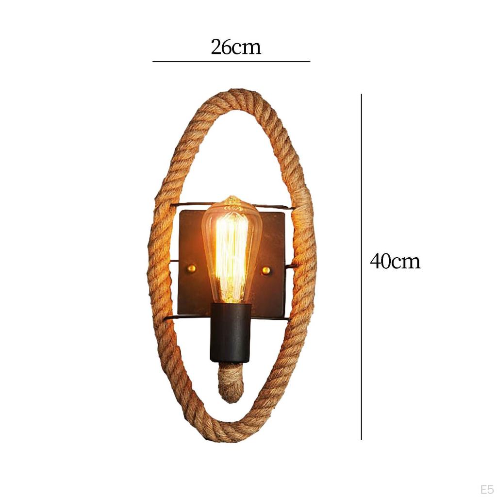 Промышленный настенный светильник Farmhouse Creative Unique (без лампочки E27) Лампа из пеньковой веревки