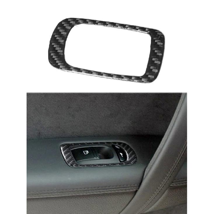 Door Lift Control Stickers For Porsche Cayenne 2003 2004 2005 2006 2007 2008 2009 2010 Carbon Fiber Car Interior Accessories