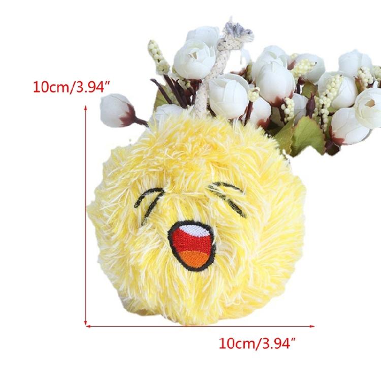 Colorful Balls Cat Toy Pompoms Squeaking Chasing Balls 4" Diameter
