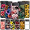 Абстрактные Растения Цветок Жесткий ПК Чехол Для Телефона Для Samsung Galaxy Z Flip 7 6 5 4 Черная Крышка Для Galaxy Z Flip 3 Складной Корпус Capas