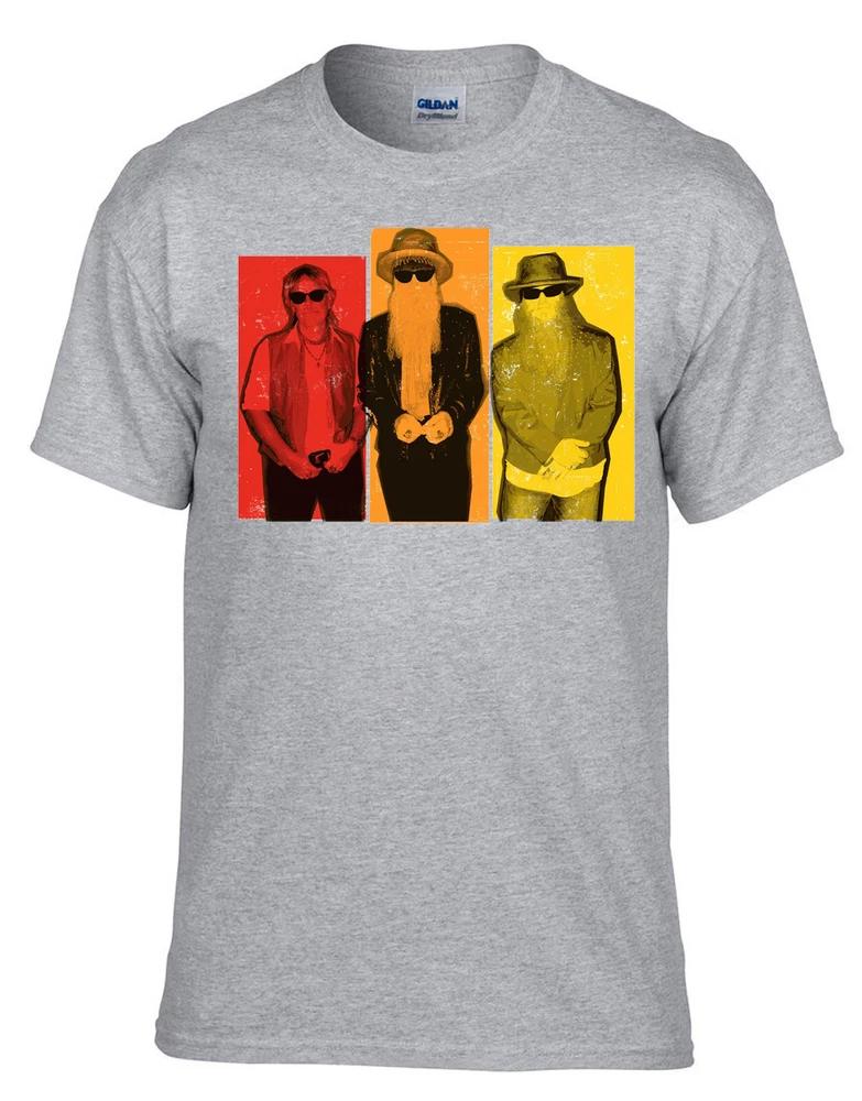 ZZTop ZZ Top Rock Band Rock Music Legends Grey TShirt 516Grey