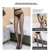 Womens Sexy Crosses Striped Patterned Tights Faux Thigh-Ring Front Back Seam Jacquard See Through Pantyhose Stockings
