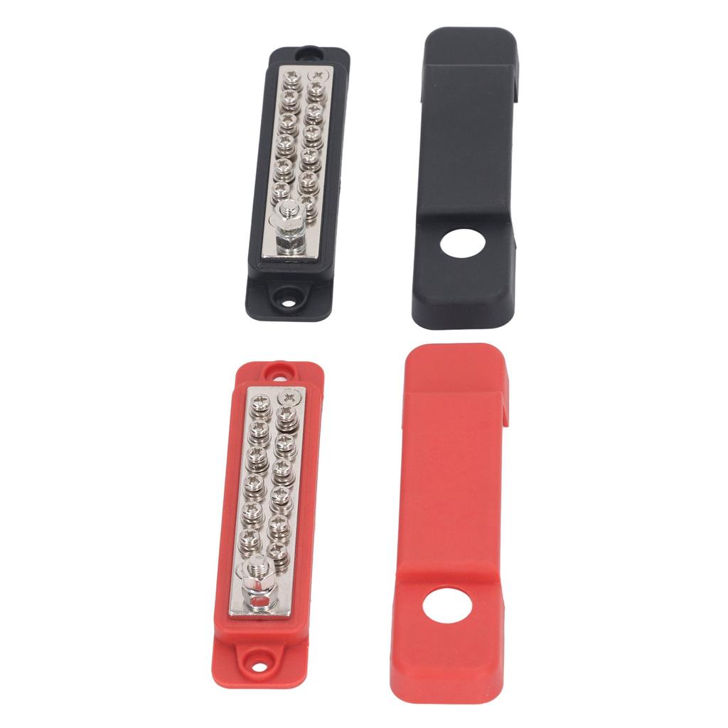 2 Комплекта 12-контактная шина M8 Шпилька Блок распределения питания для автомобиля, автодома, морской яхты, DC48V