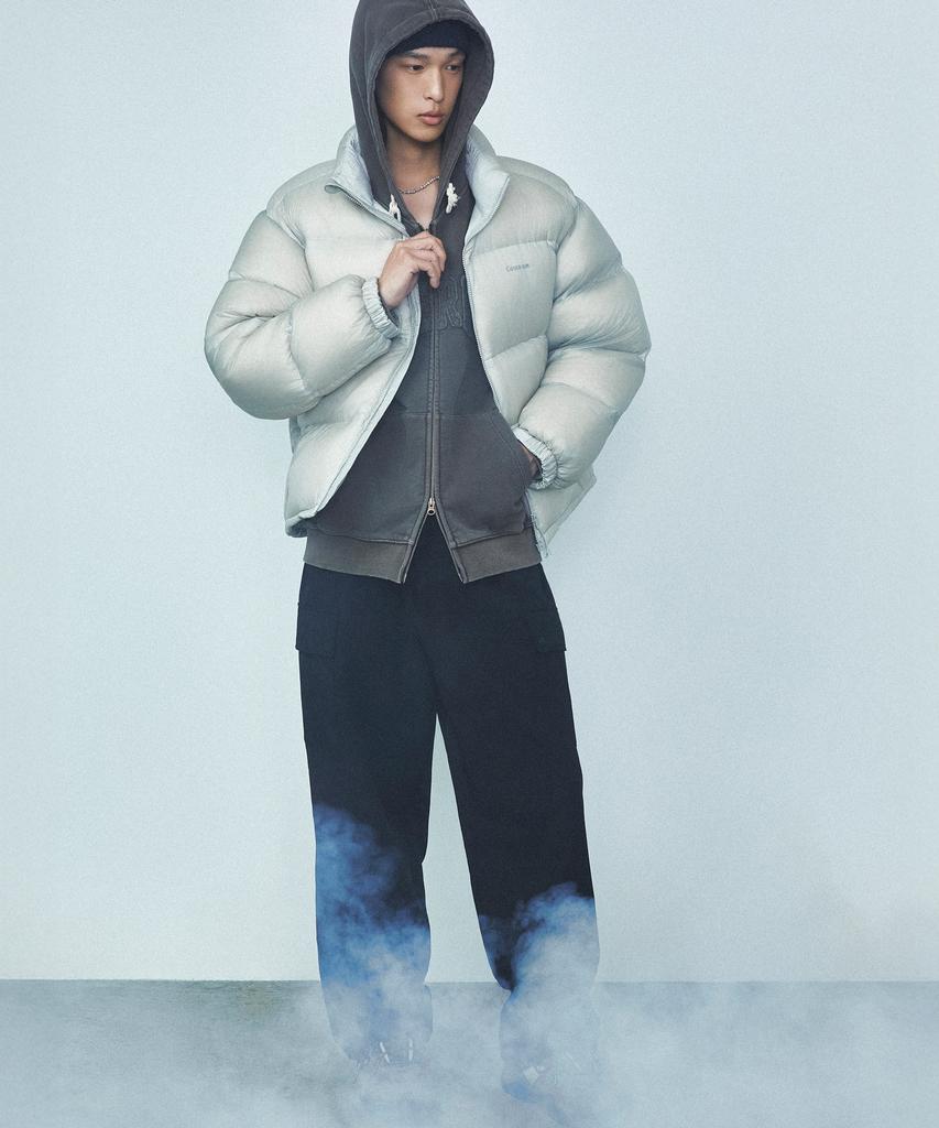 Covernat Civic Sheer Ripstop Rds Short Puffer Light Gray
