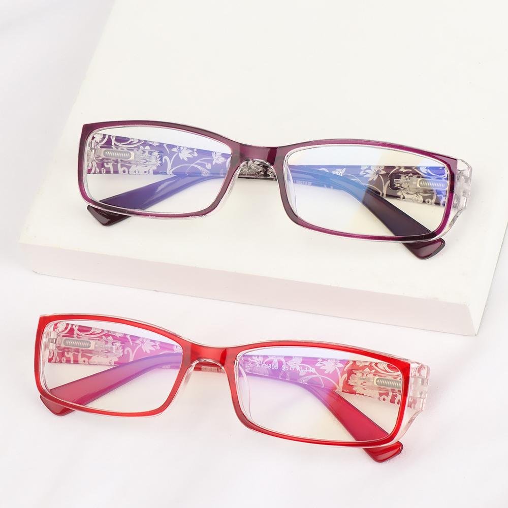 Flowers Vintage Elegant Anti-Blue Light Eyeglasses Eye Protection Reading Glasses Ultra Light Frame