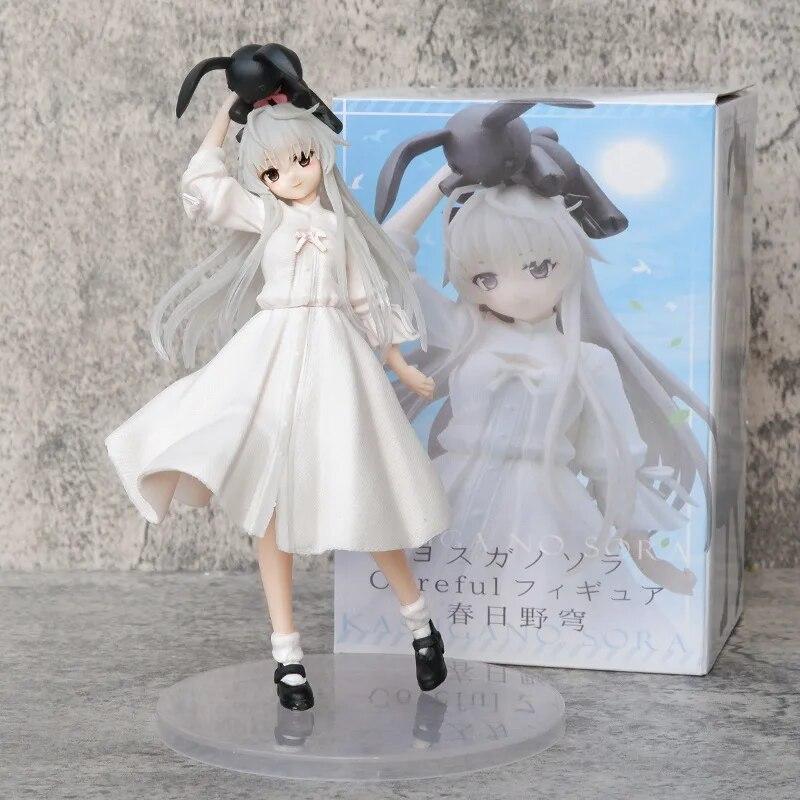 Anime Kasugano Sora Kawaii Girl White Dress Standing PVC Collection Model Figure Toy