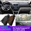 Для Geely GT Emgrand GT GC9 2015 2016 2017 2018 Автомобиль Черная Замшевая Кожа Чехол на Приборную Панель Коврик на Панель Ковер Накидка Подушка DashMat