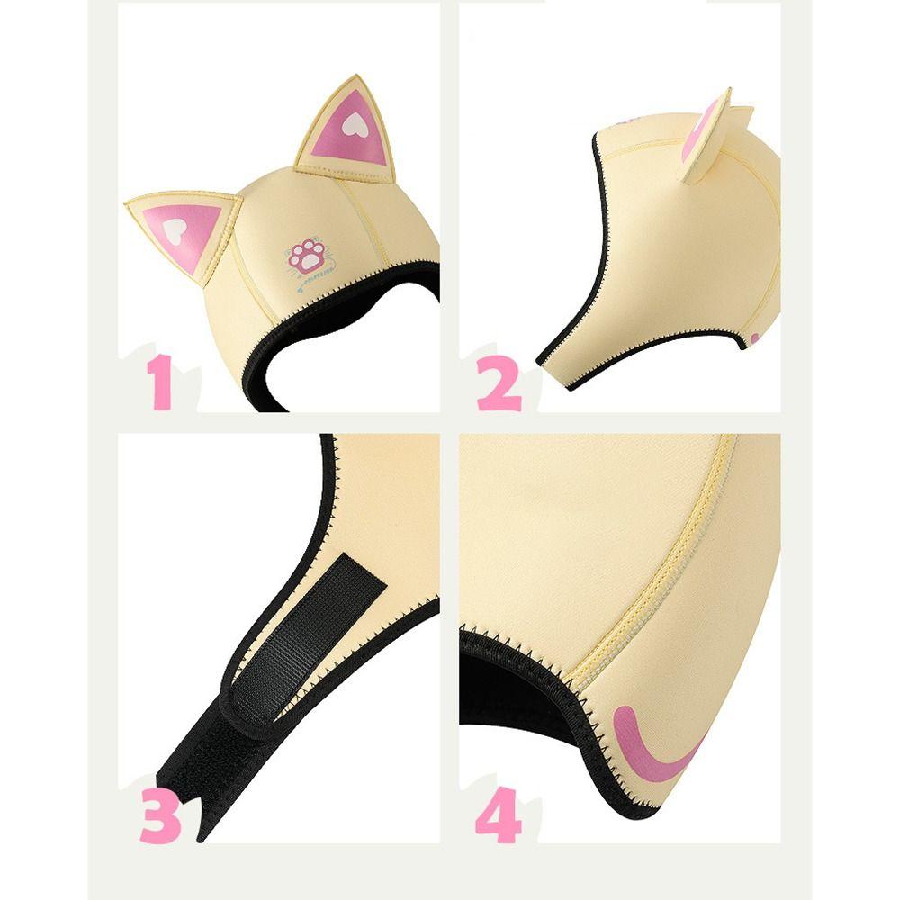 Неопреновый гидрокостюм капюшон 3 мм плавание сноркелинг шапки новый кошачьи ушки дайвинг капюшон