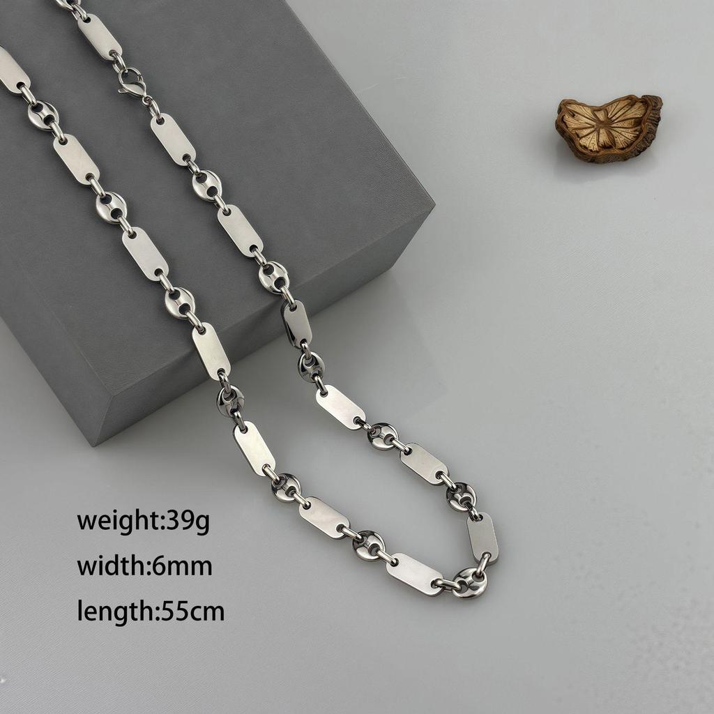 Модное ожерелье ручной работы «Императорская цепь» - Гладкая нержавеющая сталь с большим отверстием