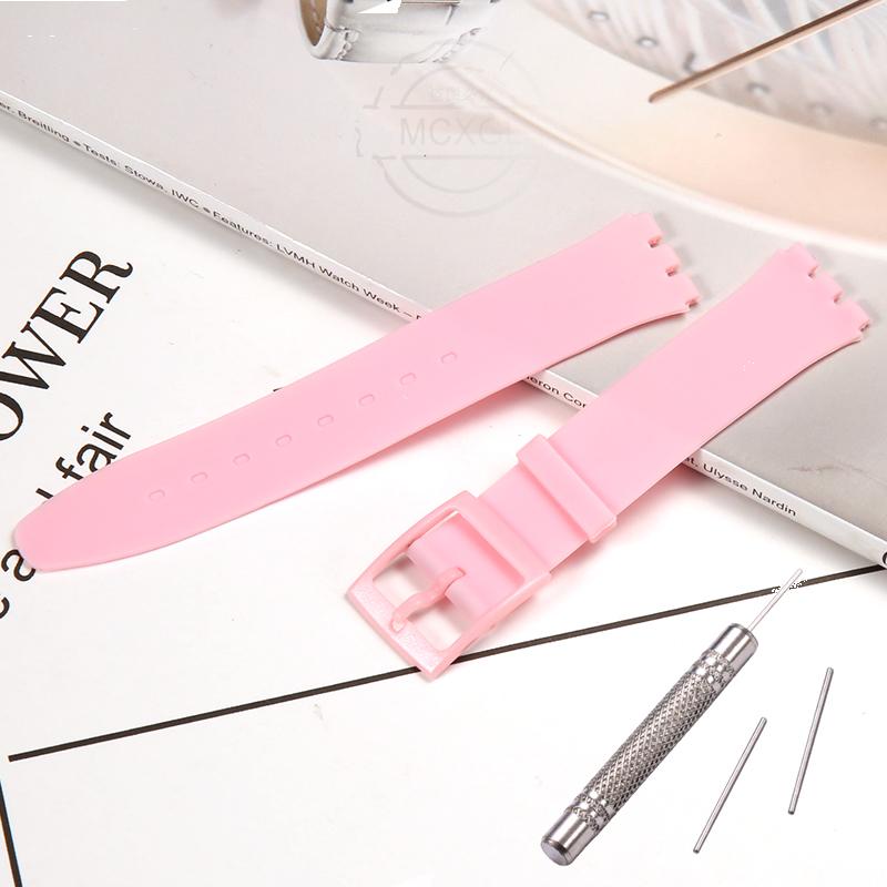 Силиконовый Ремешок Для Swatch SFS103 SFV107 SFN120 SFK397 SFK360 SFK361 Браслет для Часов 16мм Женский Водонепроницаемый Аксессуары для Часов