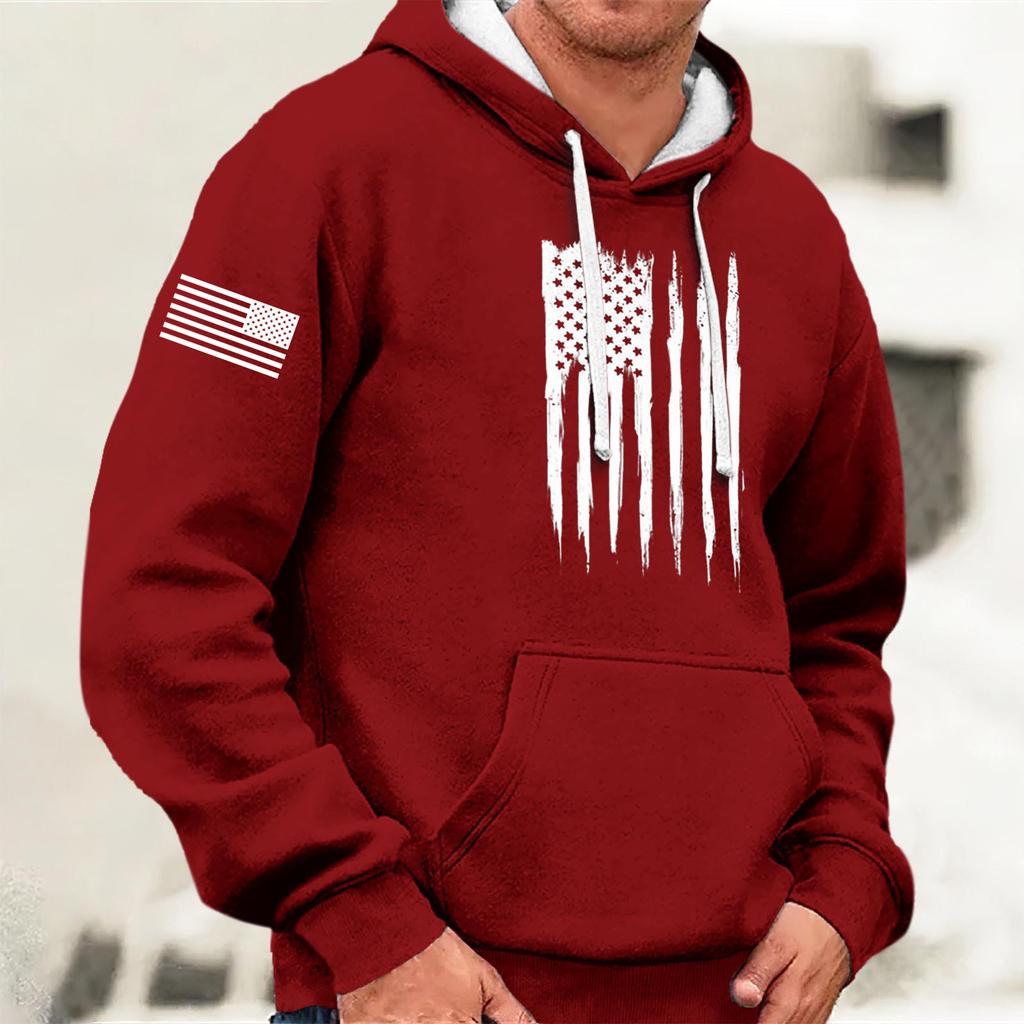 Модный свободный мужской и женский свитер с капюшоном с длинным рукавом и принтом