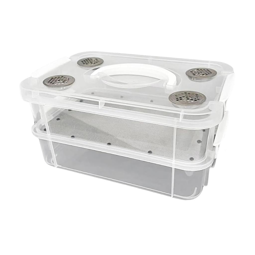 Mealworm Breeding Kit Clear Mealworm Farm Container Live Feeder Worm Farm To Breed Live Mealworms for Bearded Dragons Birds