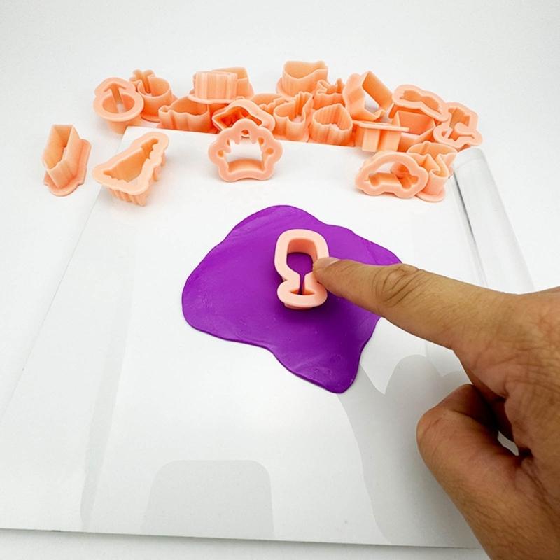 1Set Clay Earring Making Kits with Plastic Cutters Clay Tools and Earring Accessories for Clay Earrings Jewelry Making