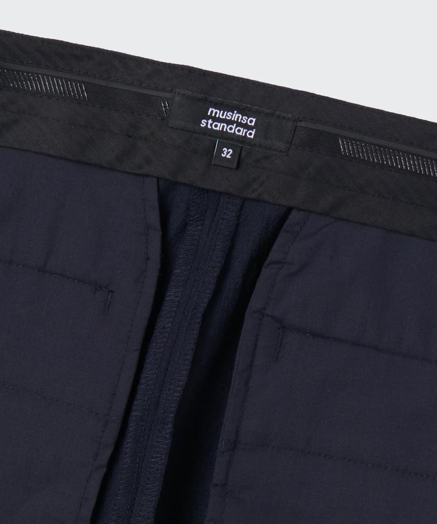 MUSINSA STANDARD Cool Touch To Tuck Wide Hidden Banding Slacks [Navy]