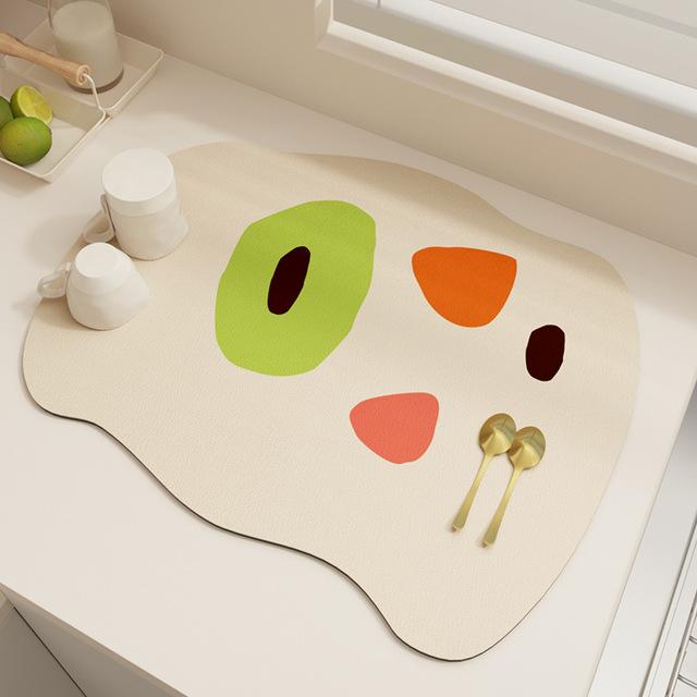 Quick Dry Kitchen Sink Drain Pad Super Absorbent Bathroom Drainer Mats Home Tableware Cups Dish Drying Mat Dinnerware Placemat