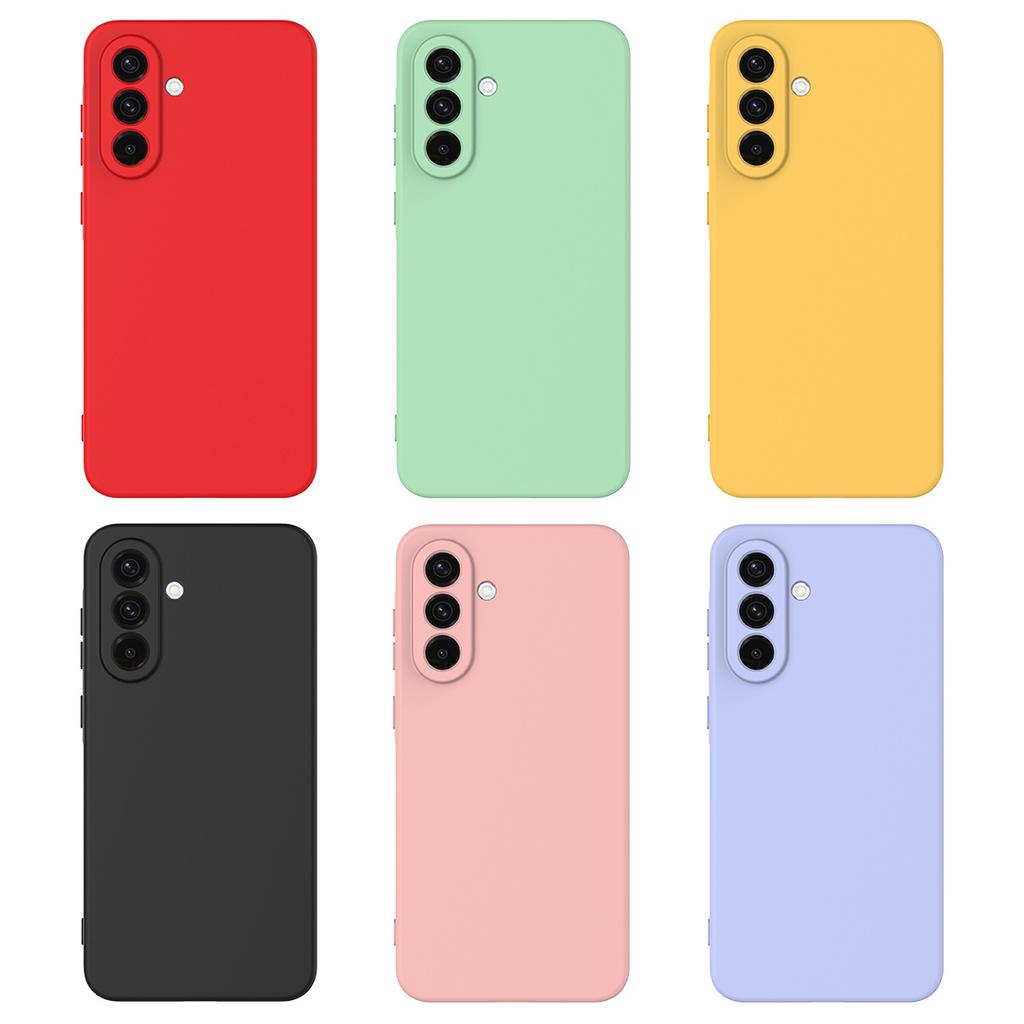 Suitable for Samsung A26 Solid Liquid Silicone Mobile Phone Case A16 Simple Business All Inclusive Soft Shell with Lanyard