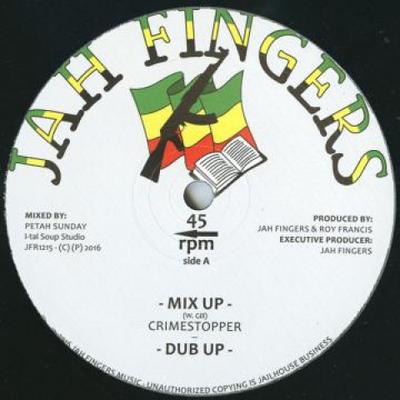 12-дюймовая пластинка CRIMESTOPPER - Mix Up; Dub Up / Blender Dub; No Fa JFR1215 Jah Fingers 2016 UK Регги, Ска и Даб