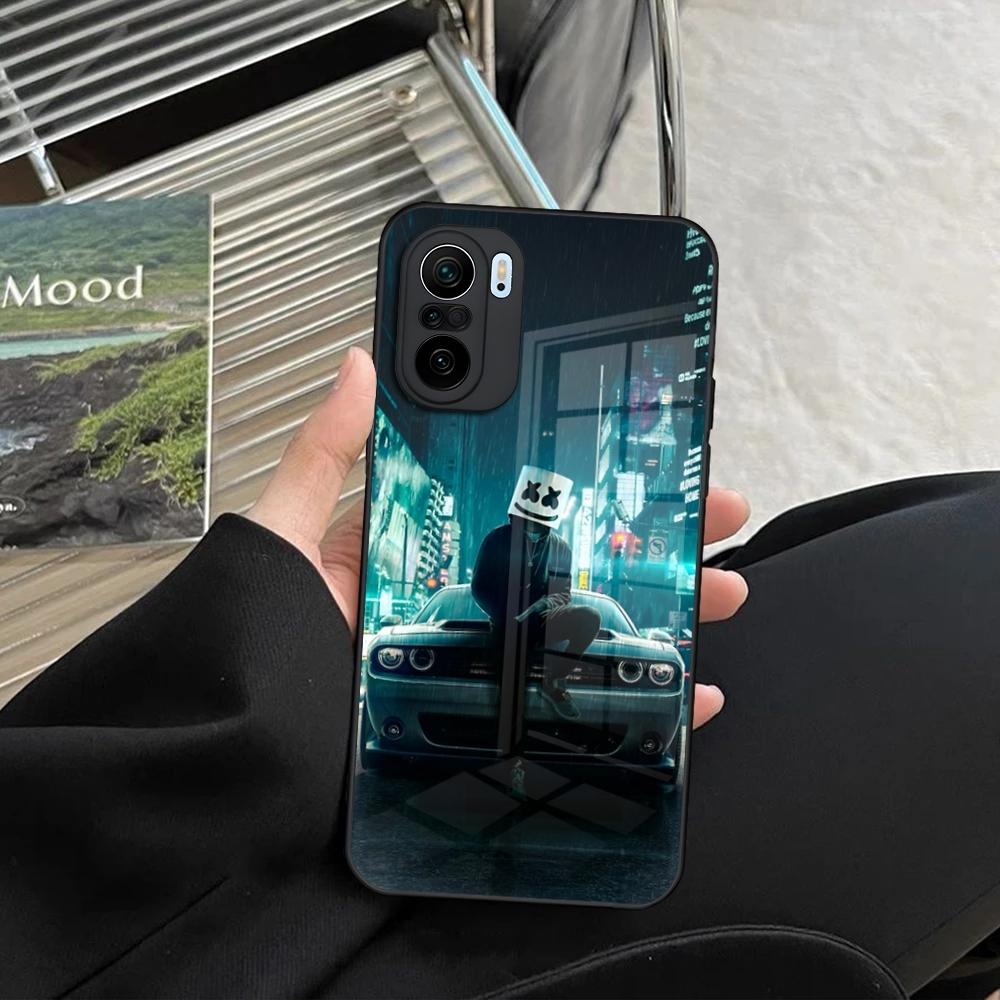 Marshmallow Dj Phone Case for Xiaomi 14 13 12 11 13t 12t 11t POCO M6 M5 X6 X5 F6 F5 Ultra Pro Lite 5G toughened glass