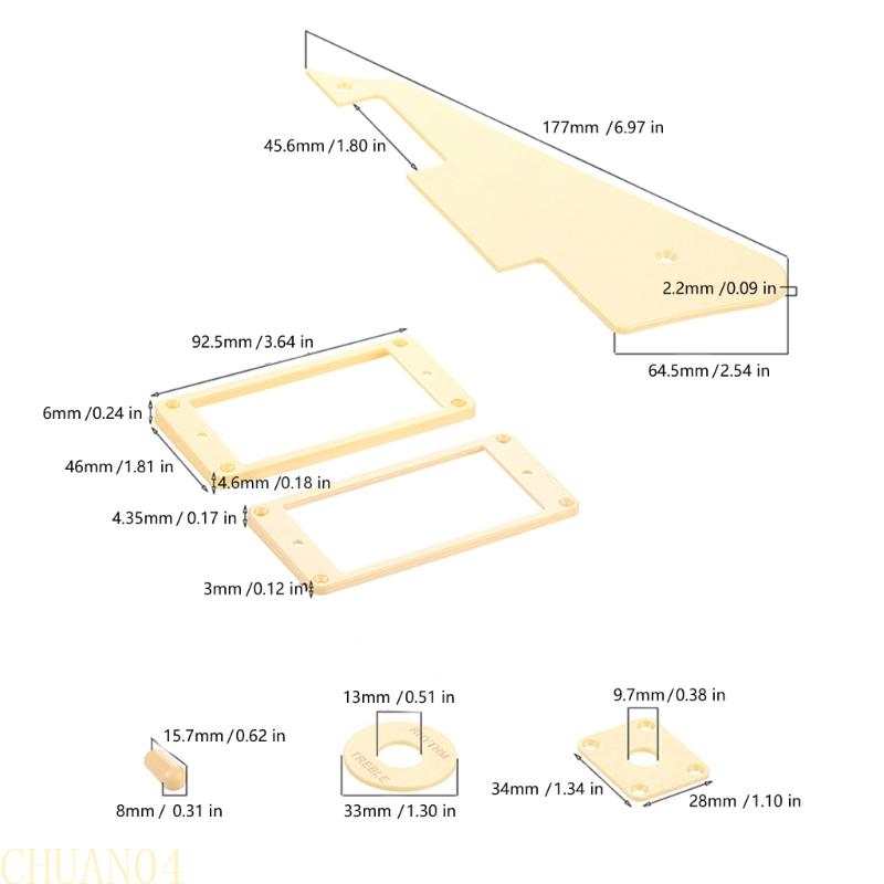A1A2 Les Plastic Hardware Set For Pickguard Replacement And Component Upgrades